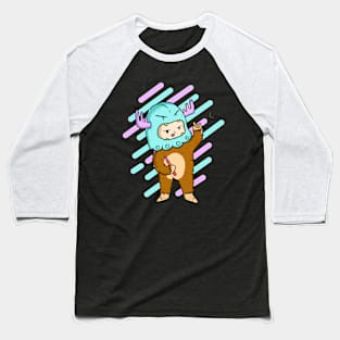 Freakbear Rock Brush Baseball T-Shirt